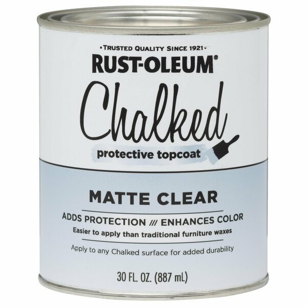 Rust-Oleum Chalked Paint, Matte, Clear, 1 qt 287722